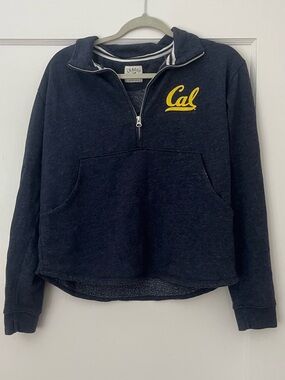 Cal Logo Navy Half-Zip Women's Sweatshirt 💙💛🐻